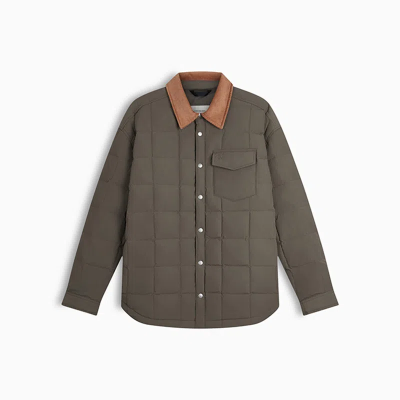 Calvin Klein Colorblock Corduroy Down Jacket