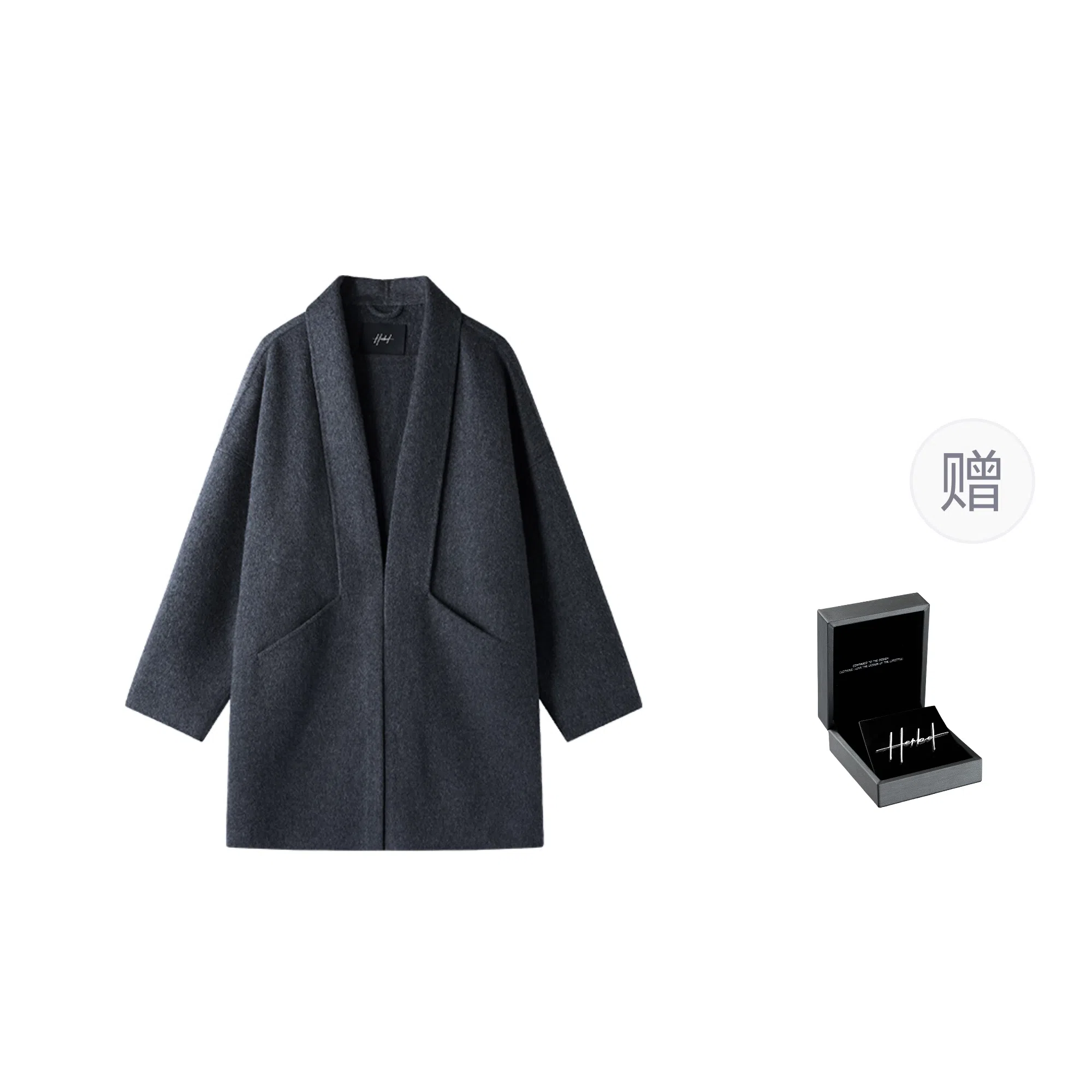 HERBEL Cashmere Silk Scarf Coat