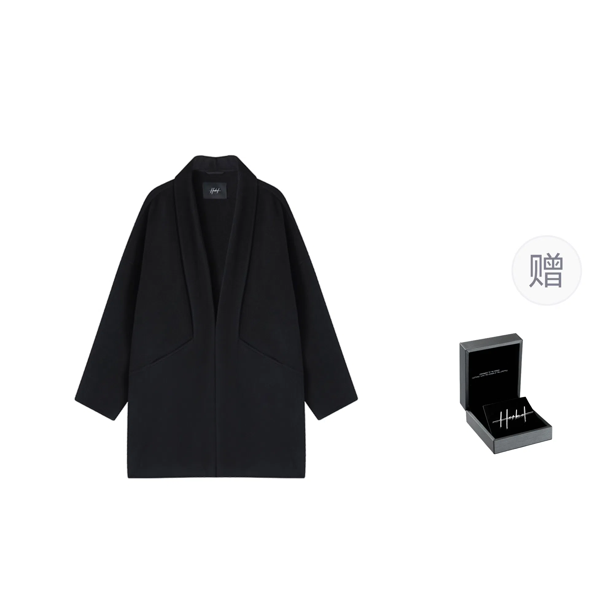 HERBEL Cashmere Silk Scarf Coat