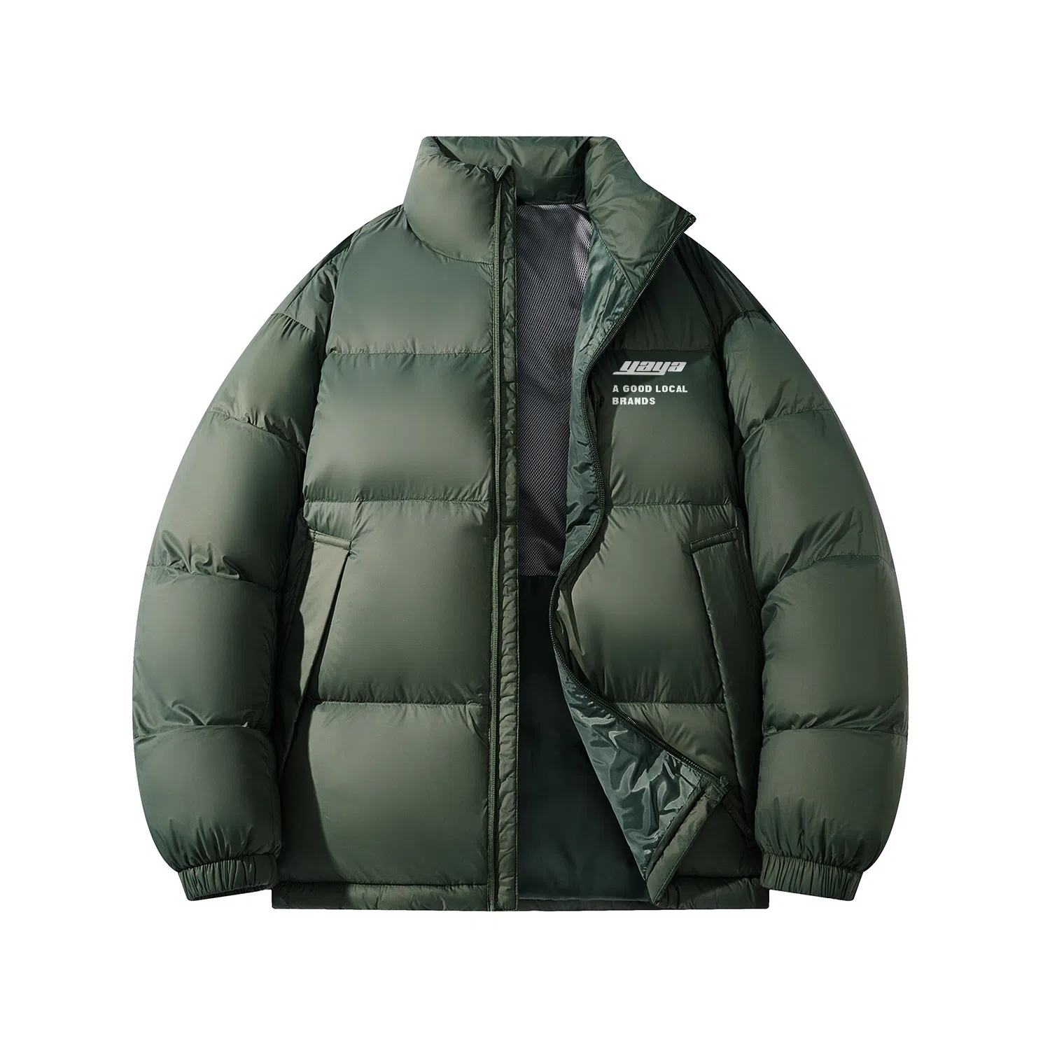 鸭鸭 新年战袍简约加厚保暖休闲宽松套头无性别连帽暗黑羽绒服 男女同款