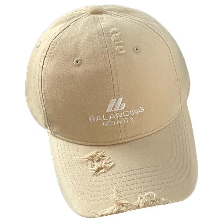 艾佳微 美式复古户外防晒遮阳帽大头围字母多色可选 棉 鸭舌帽 男女同款情侣款