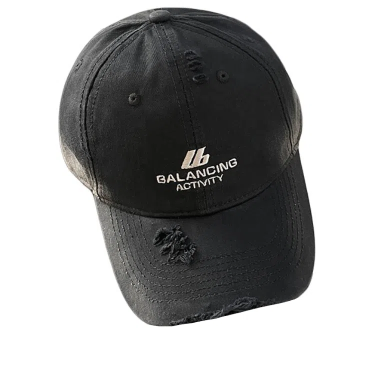 艾佳微 美式复古户外防晒遮阳帽大头围字母多色可选 棉 鸭舌帽 男女同款情侣款