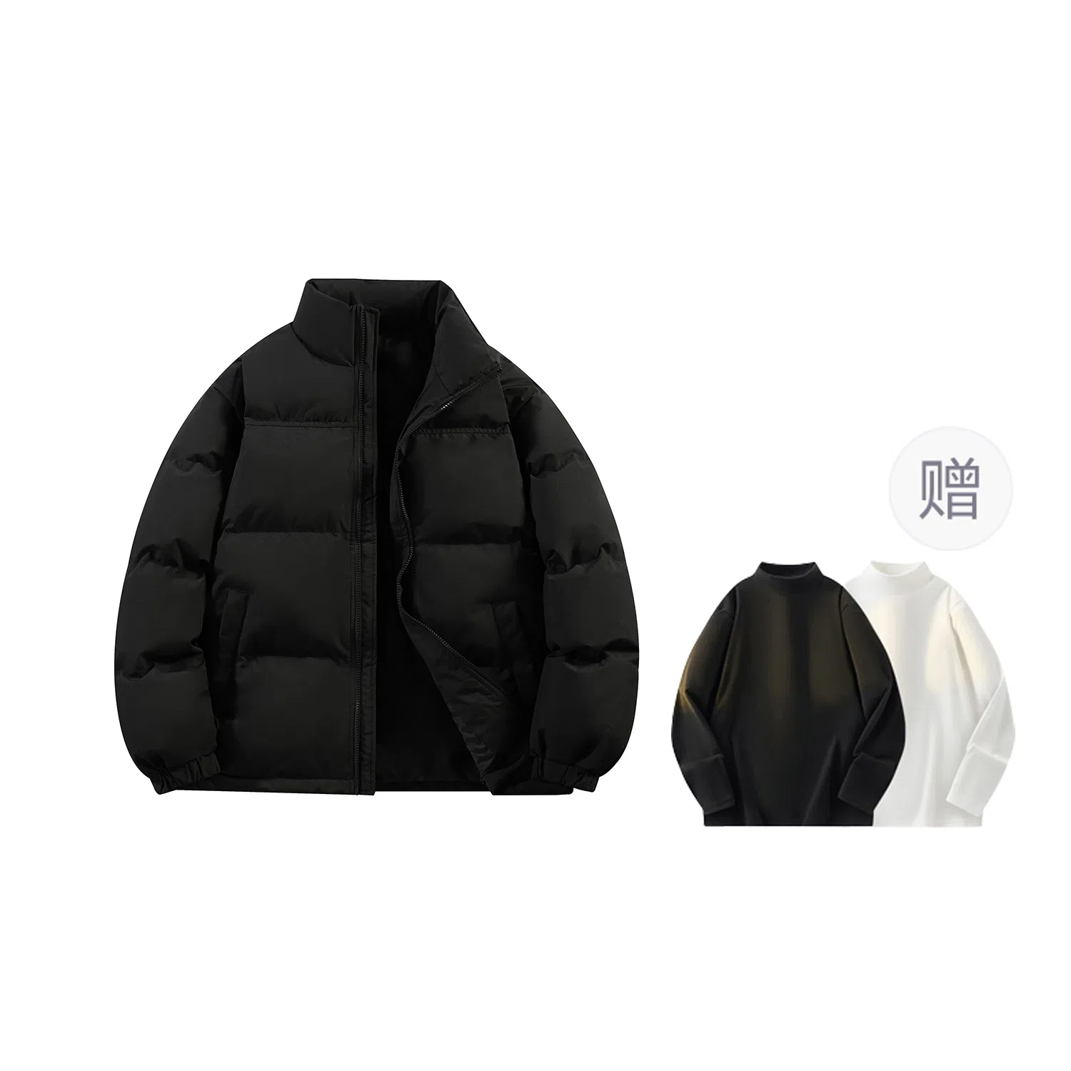 鸭鸭 美式幻影渐变新年战袍加厚保暖鸭绒休闲宽松立领短款无帽暗黑外套羽绒服 男女同款