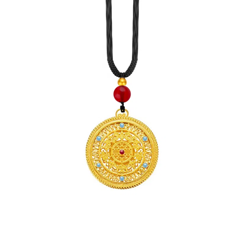 【正财偏财滚滚来】 千桐 转动罗盘风生水起！ 新中式国潮复古风八宝花盘#好运 合金 挂件 男女同款情侣款