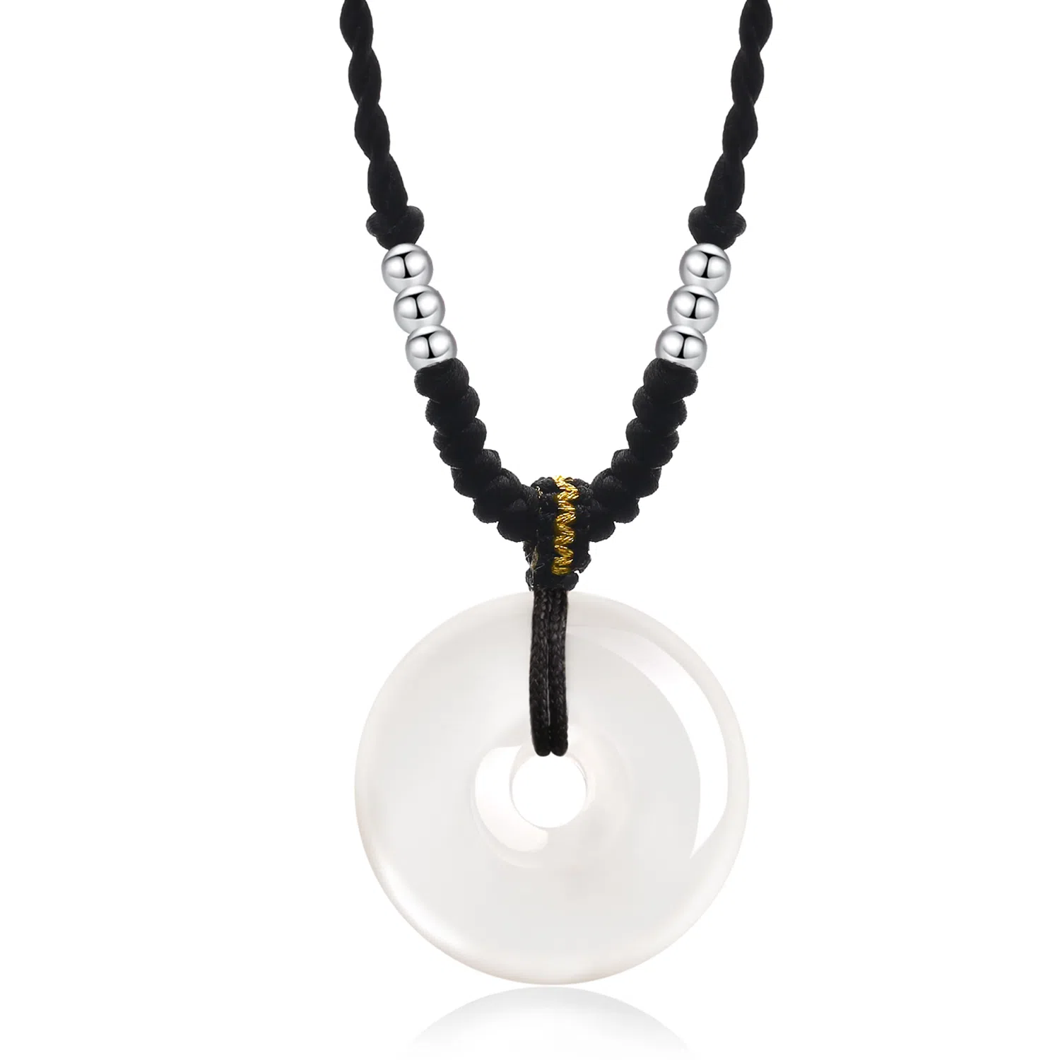 【高品质|顺遂圆满】 老凤祥 圆满平安扣   新中式国潮 平安顺心 福气满满  时尚轻奢小众简约高级感#好运 玉髓 玉石项链 男女同款情侣款