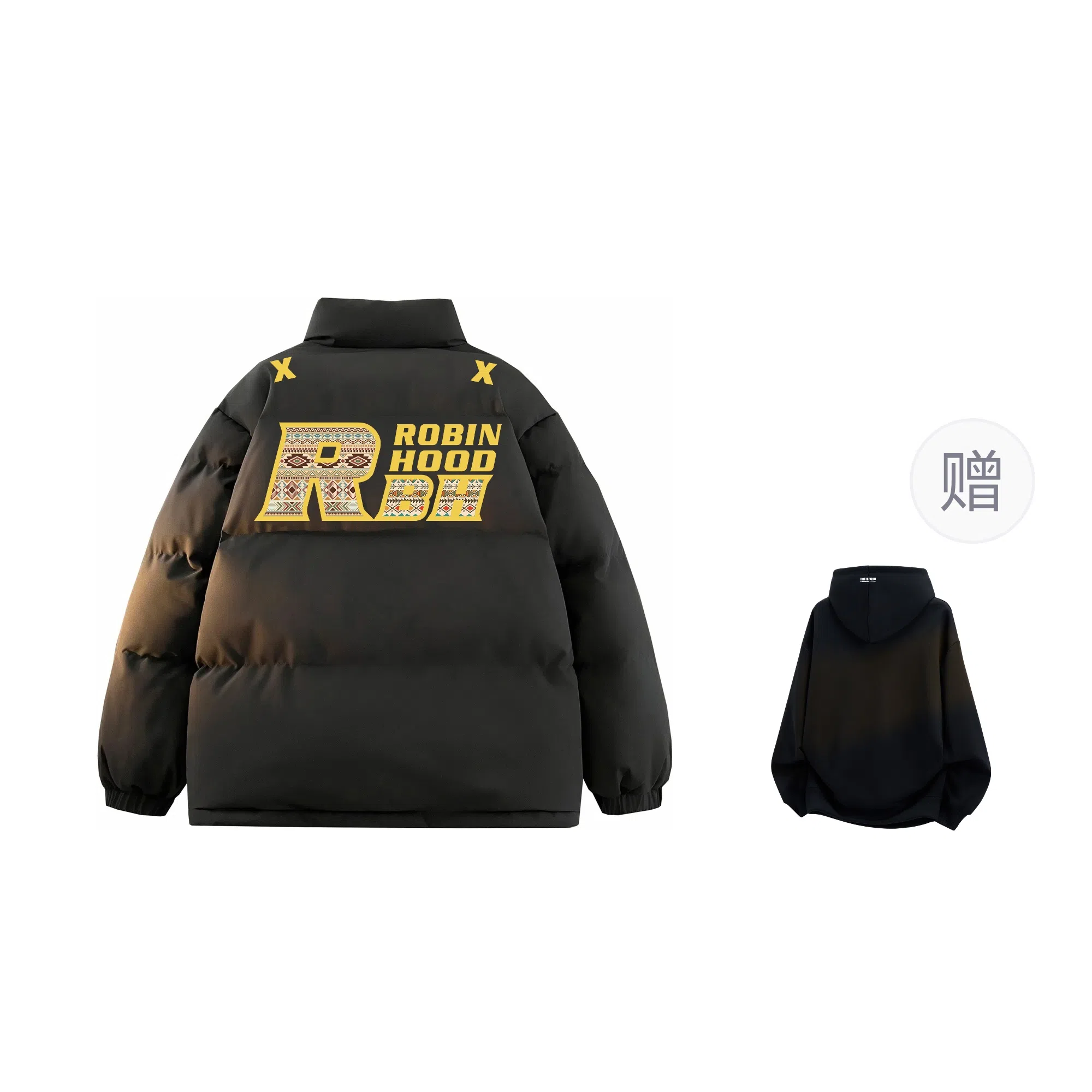 ROBINHOOD Thick Colorblock Down Jacket