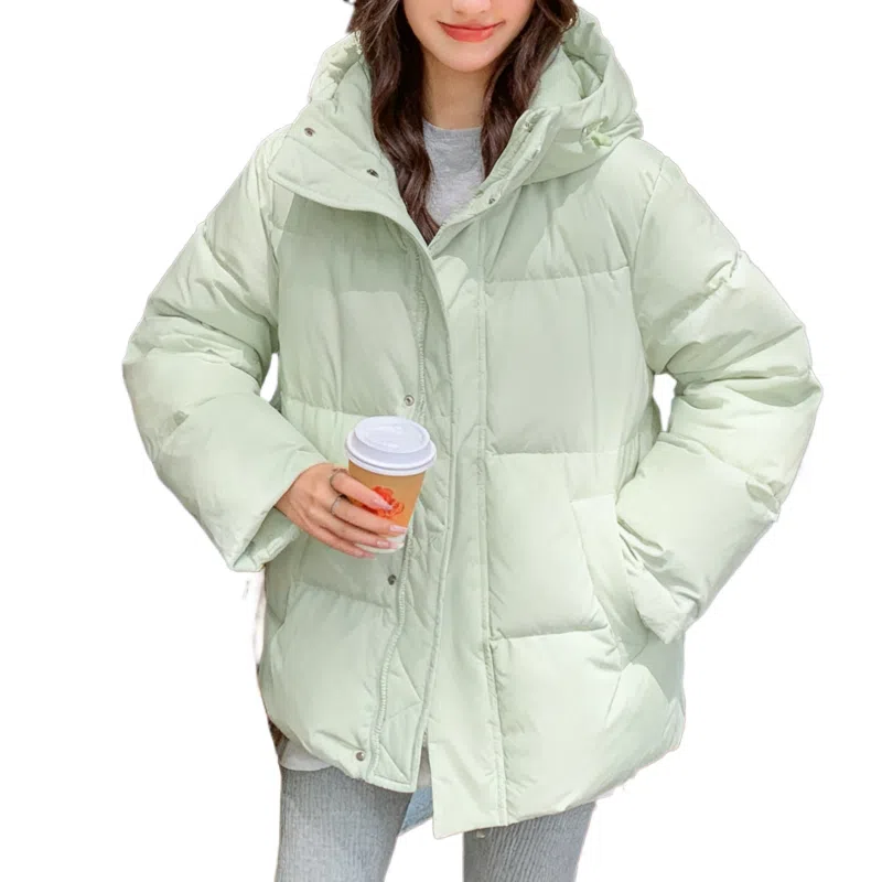 兰缪 白鸭绒蓬松保暖短款冬季时尚高级感简约日常通勤潮流百搭设计感宽松闺蜜装厚外套羽绒服 女款