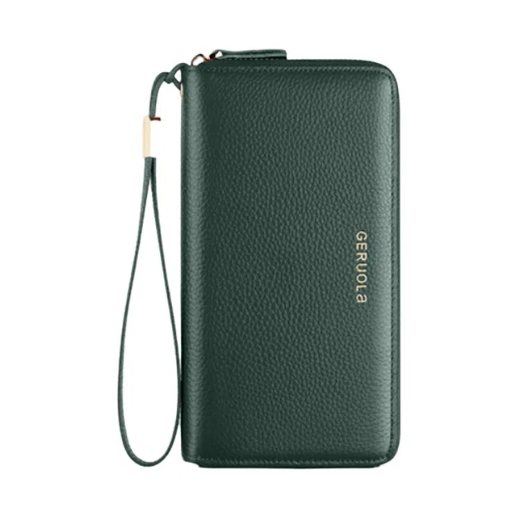 歌若拉 多卡位双拉链 牛皮 钱包 女款 多色