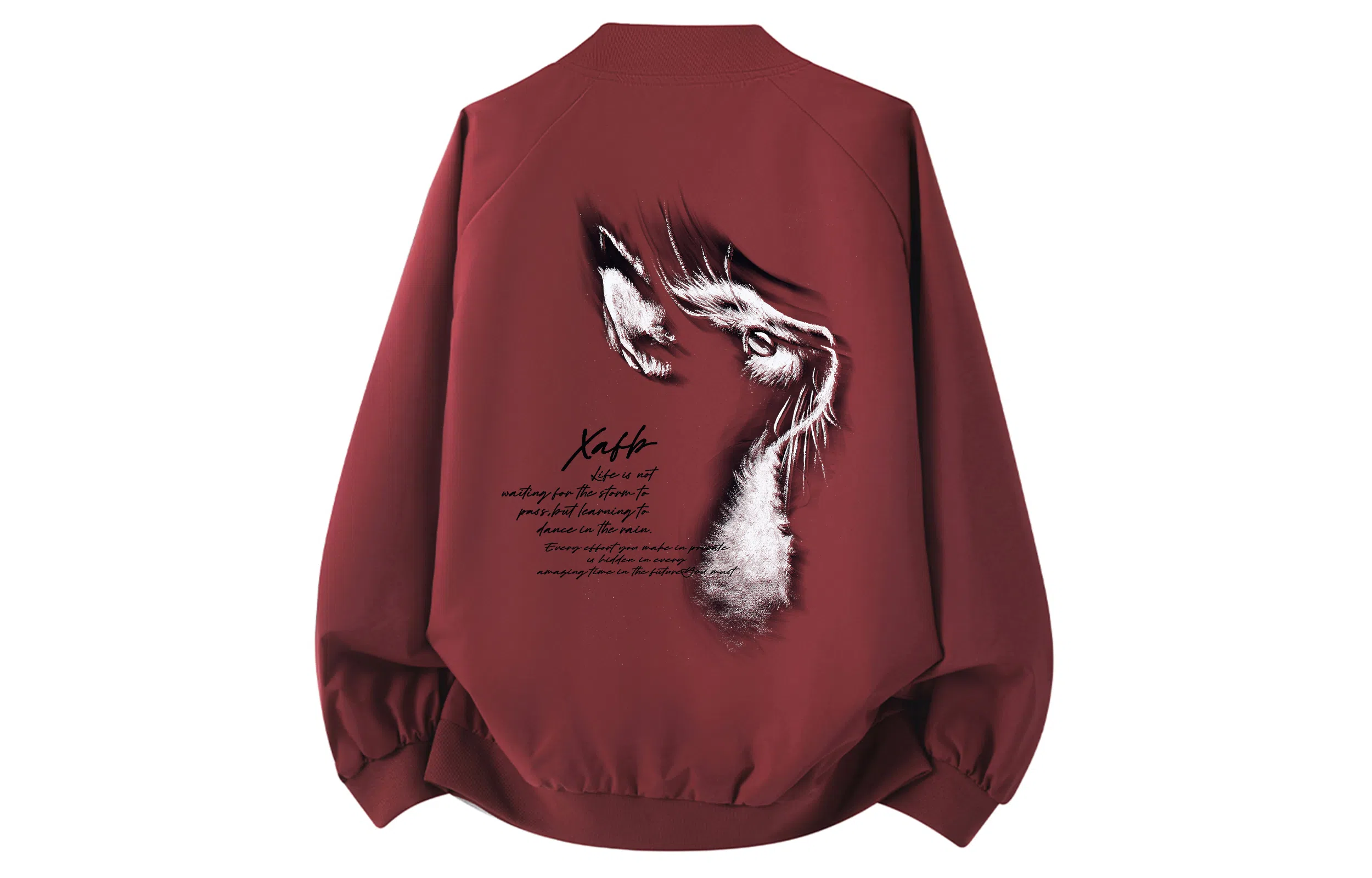 XAFB Vintage Letter Print Jacket