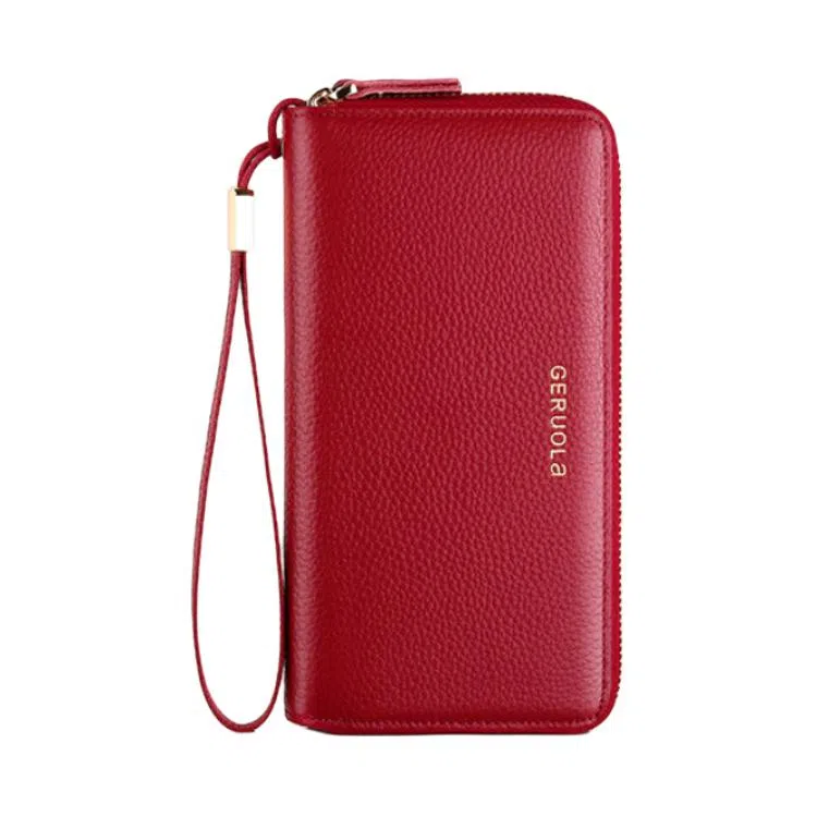 歌若拉 多卡位双拉链 牛皮 钱包 女款 多色