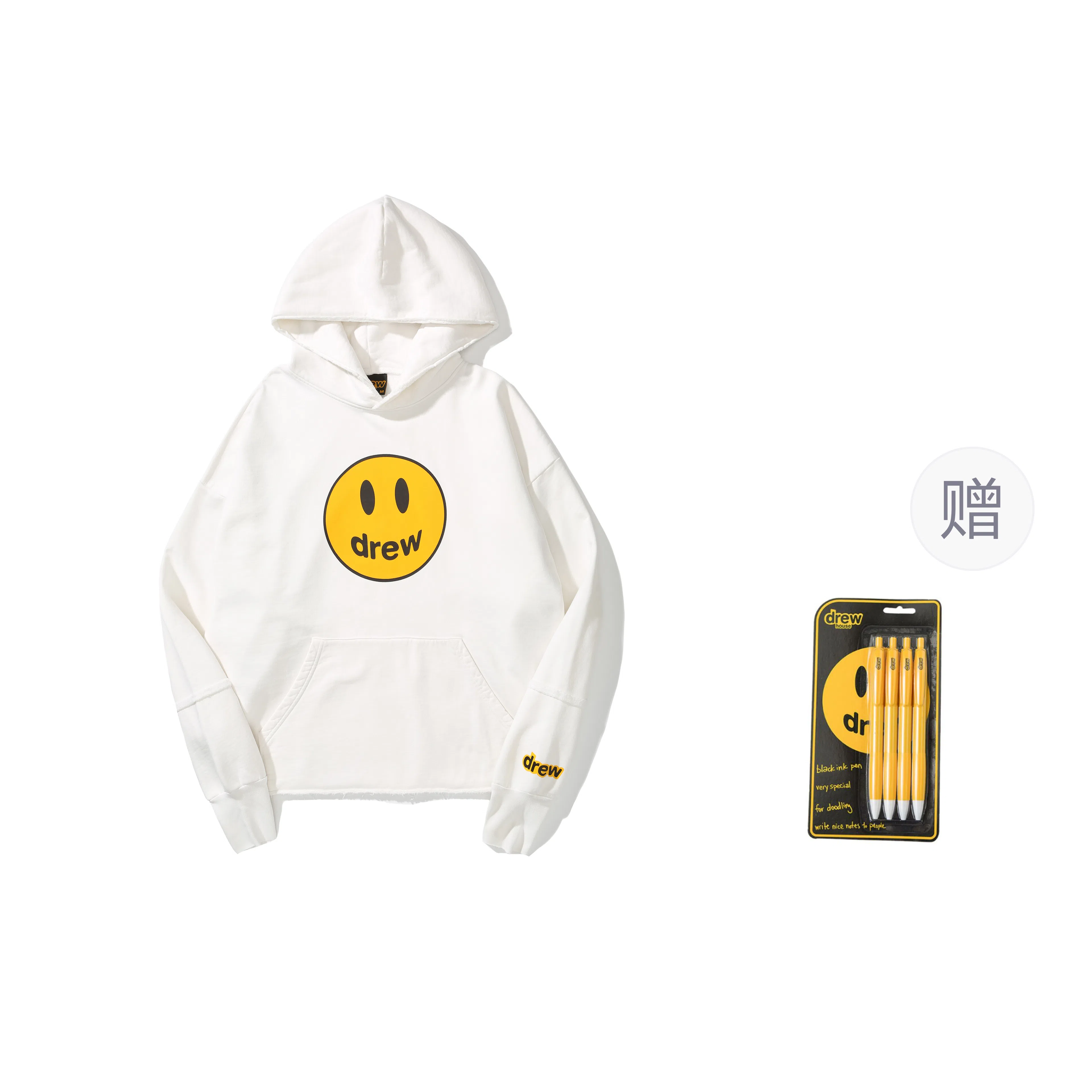 Drew House Deconstructed Mascot Hoodie White
