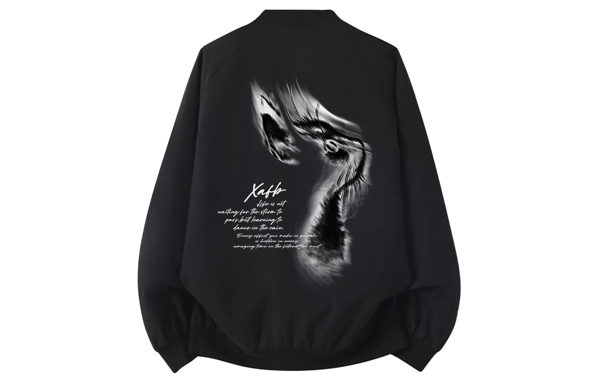 XAFB Vintage Letter Print Jacket