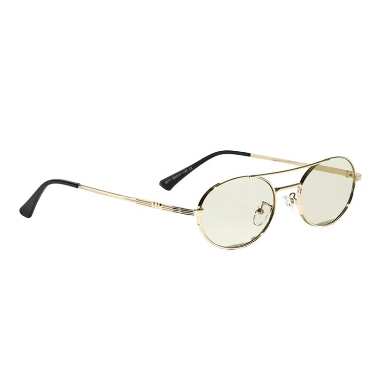 肯默 双梁金属框时尚潮流遮阳防紫外线墨镜 圆形 太阳眼镜 男女同款情侣款