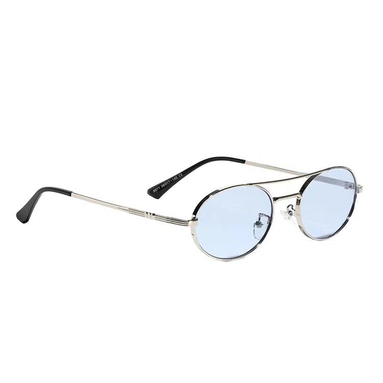 肯默 双梁金属框时尚潮流遮阳防紫外线墨镜 圆形 太阳眼镜 男女同款情侣款