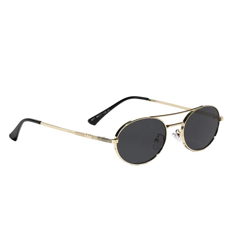 肯默 双梁金属框时尚潮流遮阳防紫外线墨镜 圆形 太阳眼镜 男女同款情侣款
