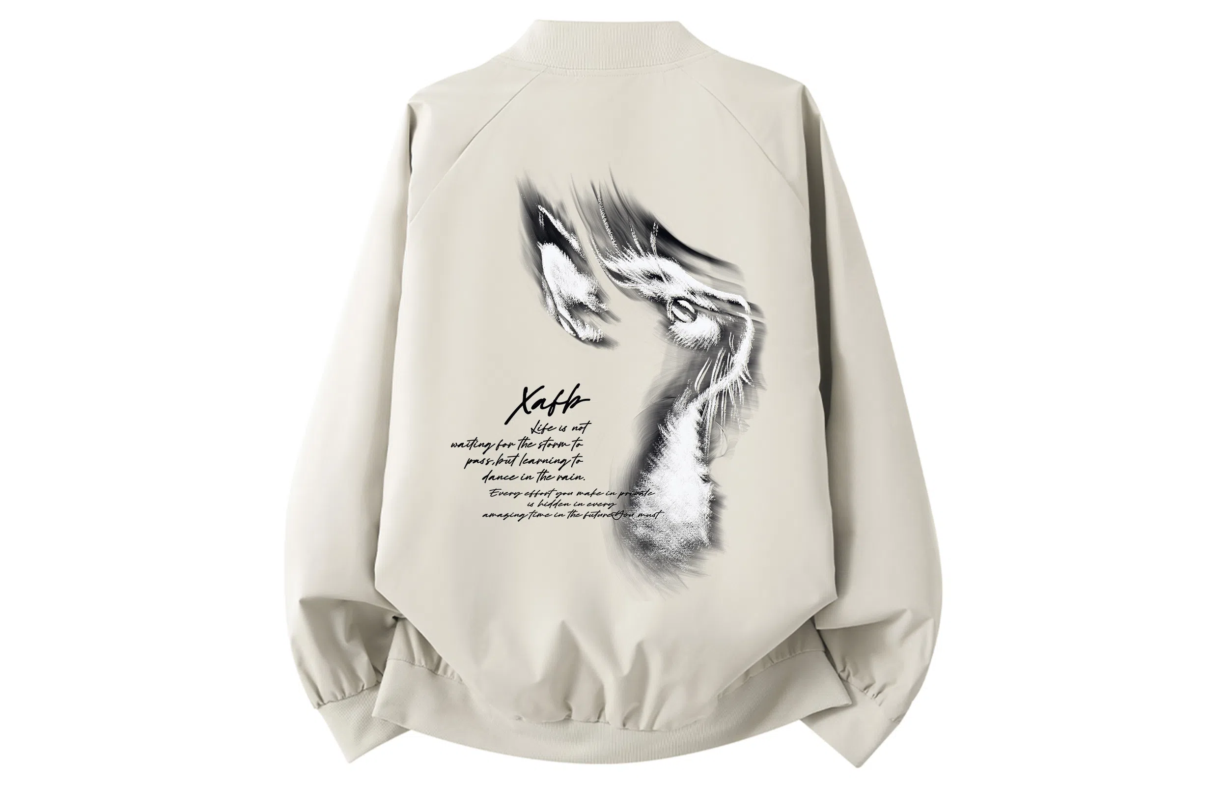 XAFB Vintage Letter Print Jacket