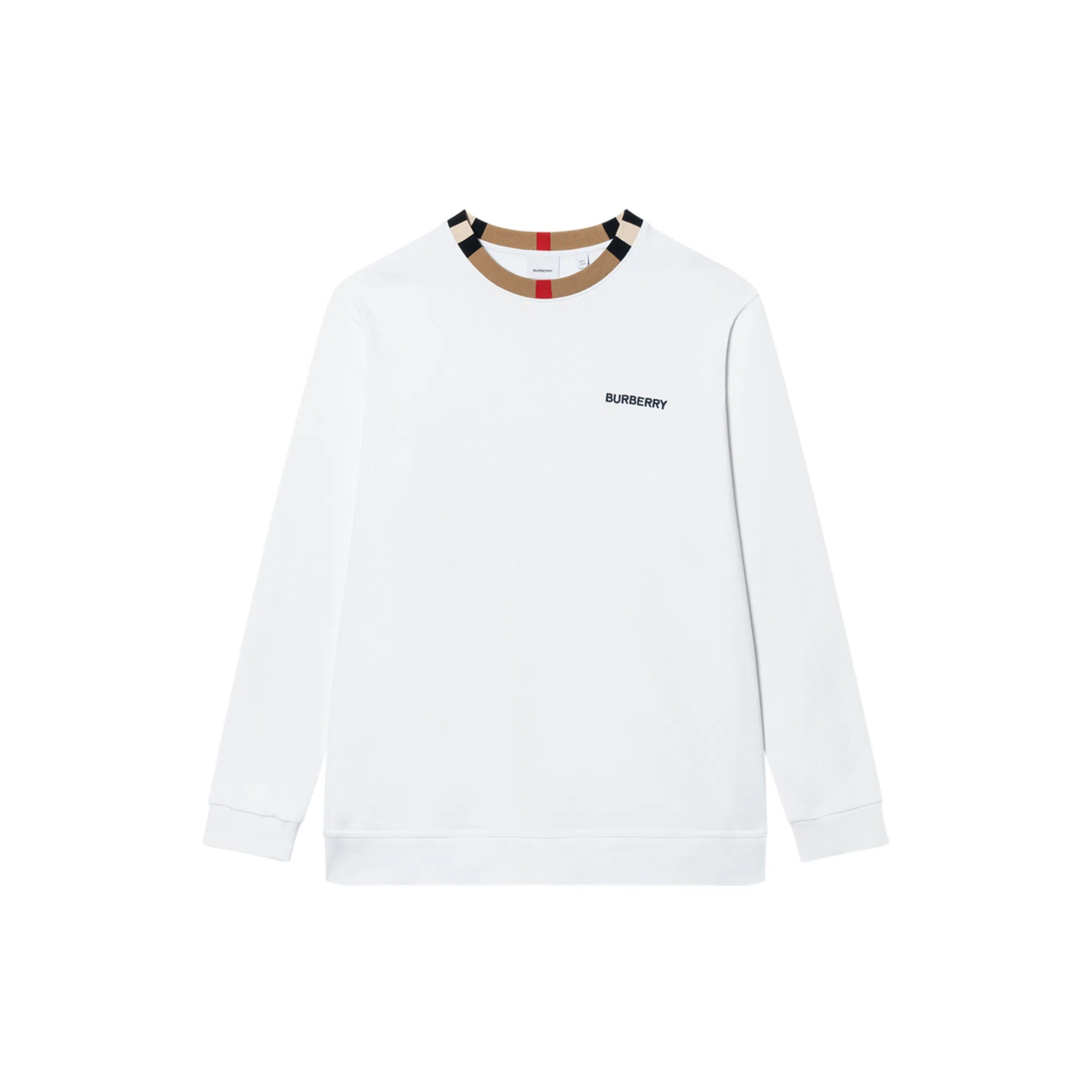 Burberry Logo Print Crewneck Sweatshirt White