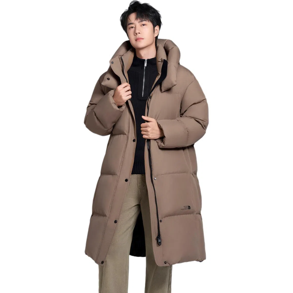 鸭鸭 长款保暖极寒加厚羽绒服 男女同款