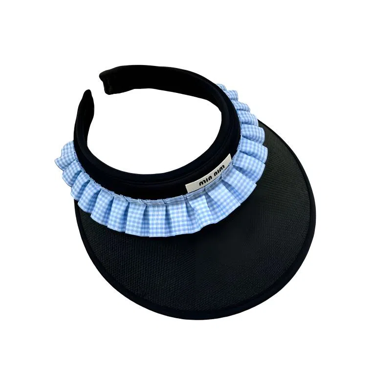 杨同学 空顶黑胶 草编 防晒帽 女款