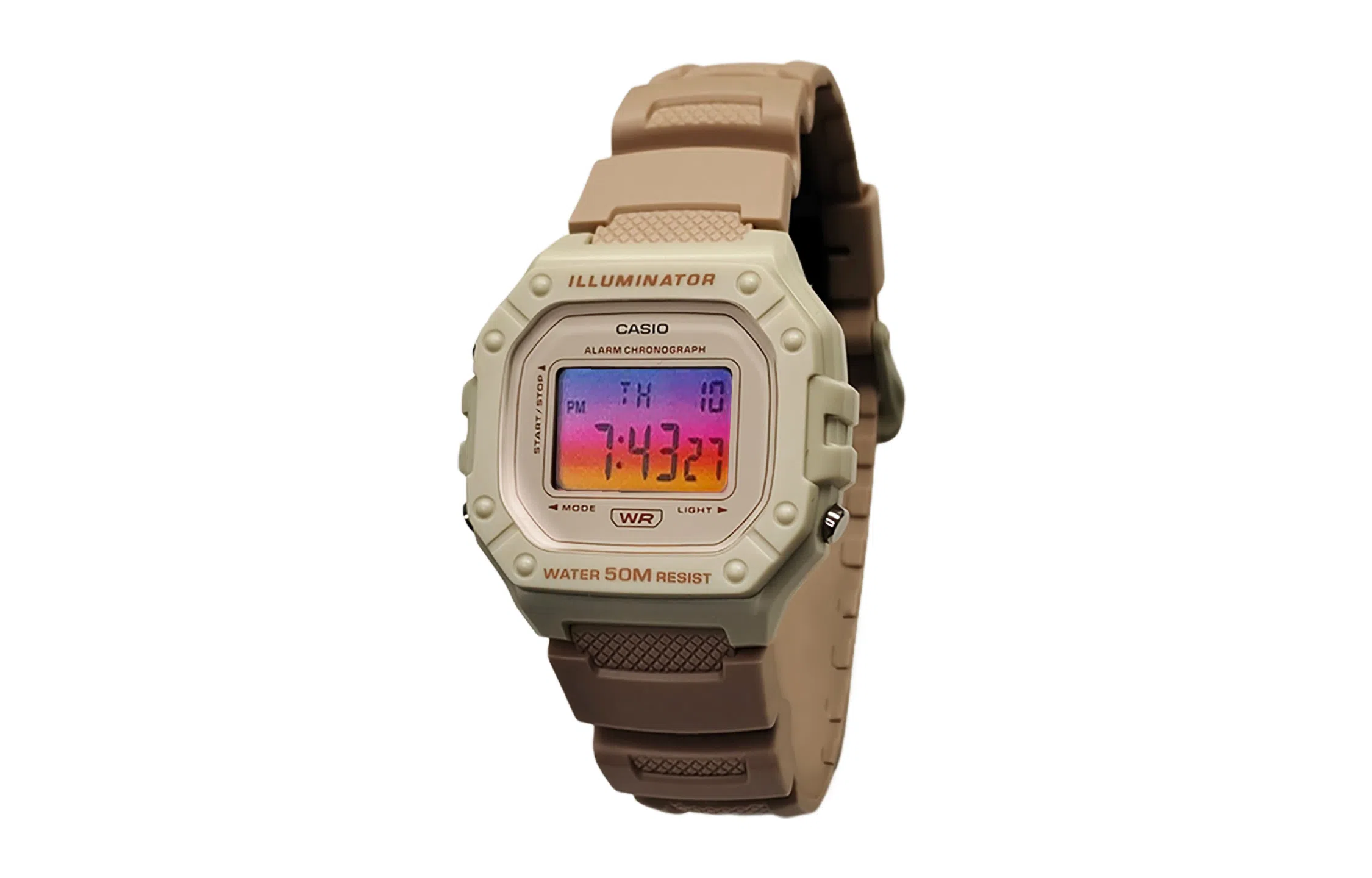 CASIO DIGITAL W-218HC-4A2V-Skyline Rose