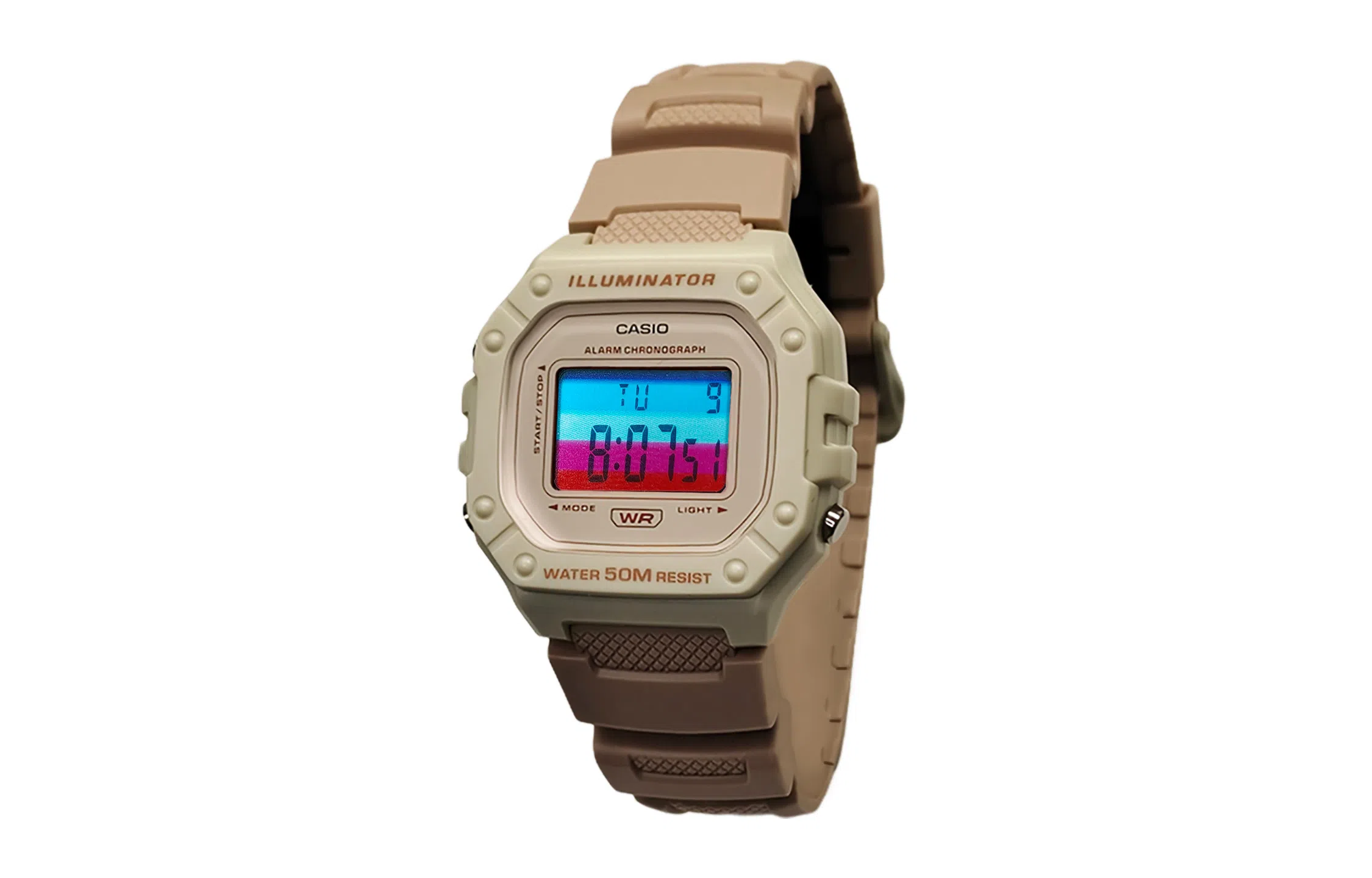 CASIO DIGITAL W-218HC-4A2V-Skyline Rose