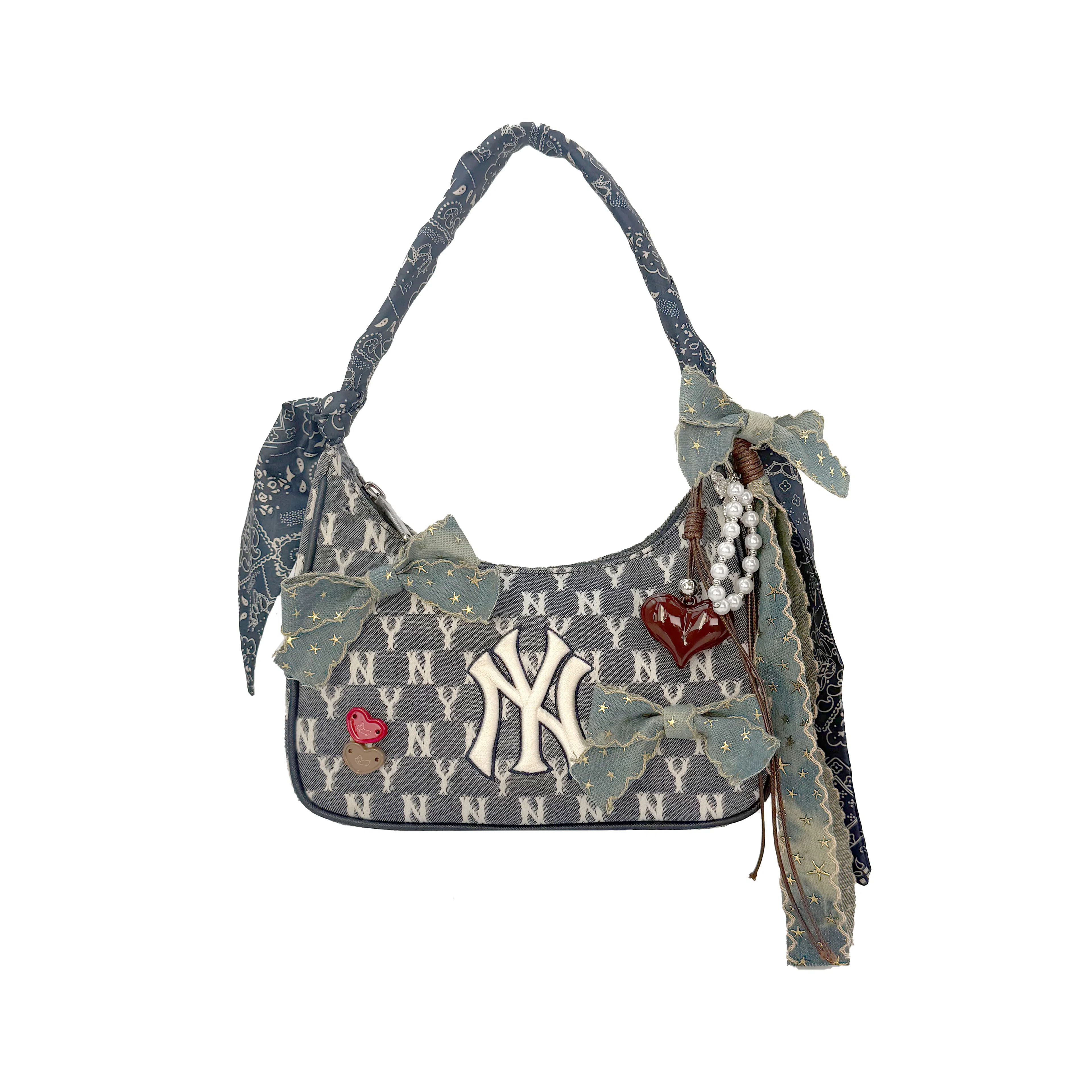 MLB Kids Dia Monogram Yankees Tote Bag Blue