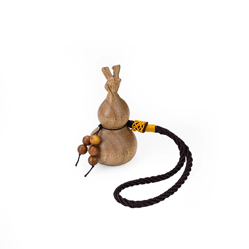 天纵 龙头葫芦福禄实木木雕 本命年转运招财纳福把玩 金丝楠 木作摆件 男女同款情侣款 楠木