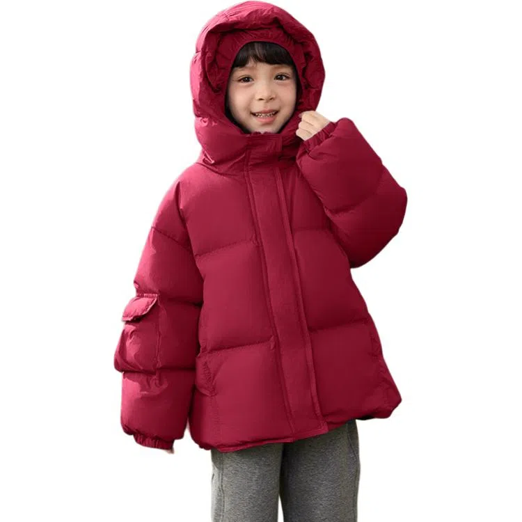 鸭鸭 防风短款保暖鸭绒御寒羽绒服 青少年