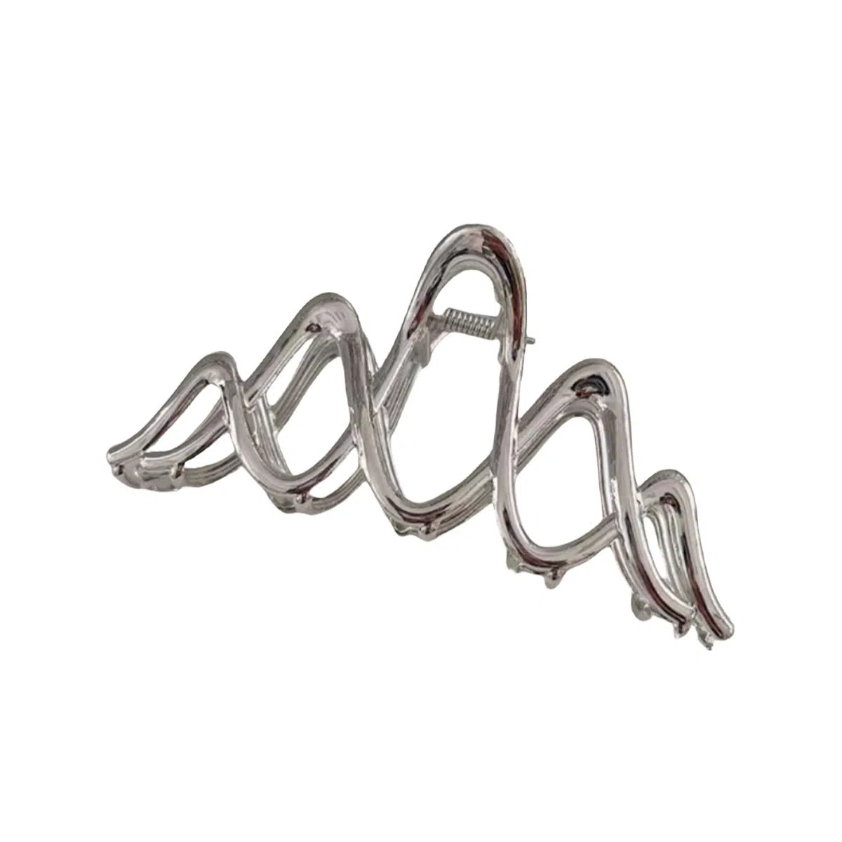 贯古今 黑色金属波浪抓夹后脑勺盘发鲨鱼夹高级感简约气质高端 合金 发夹 女款