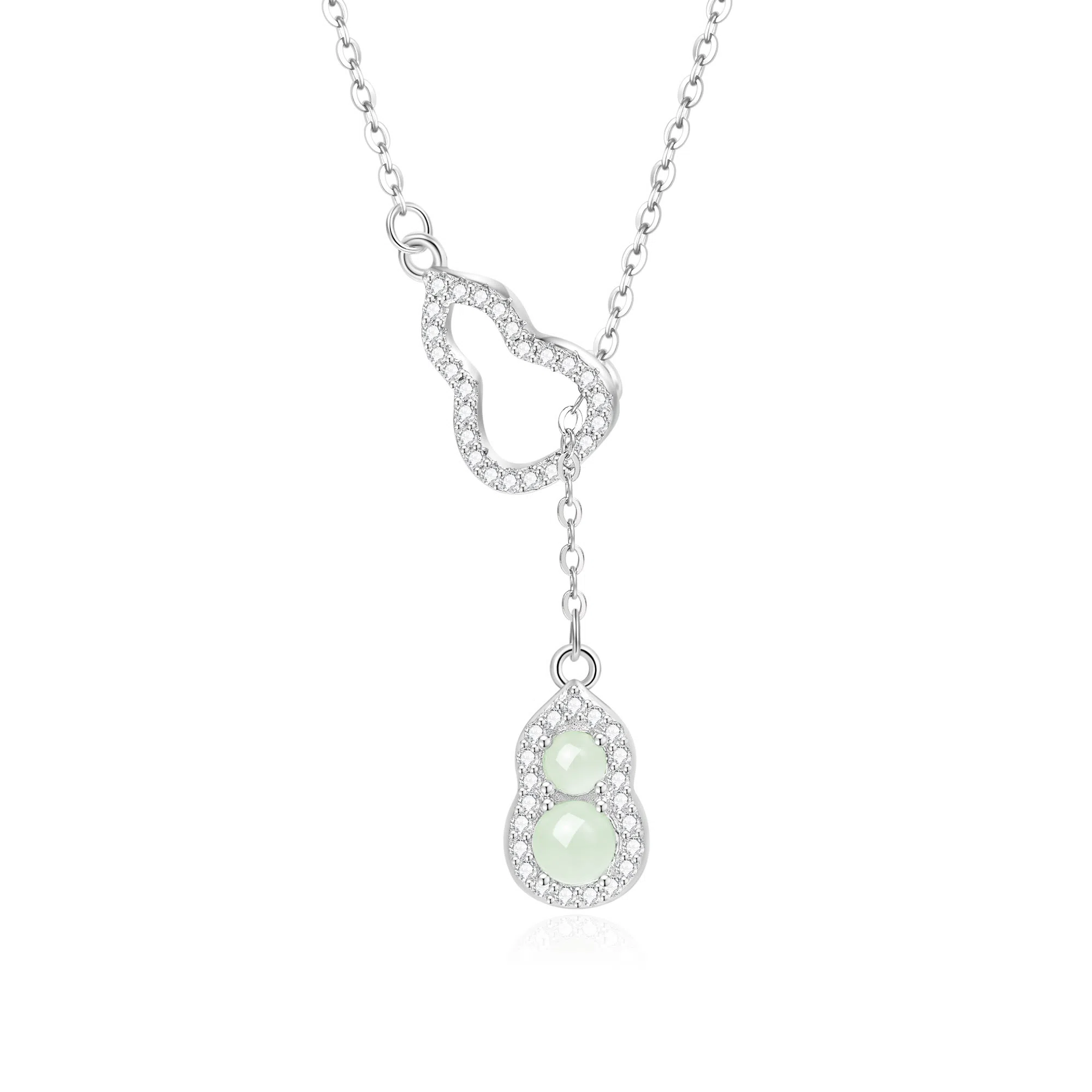 老凤祥 流光葫芦 闪耀轻奢高级感百搭新中式 小众葫芦设计 日常通勤百搭气质 精美#好运天然 玉髓 项链 女款