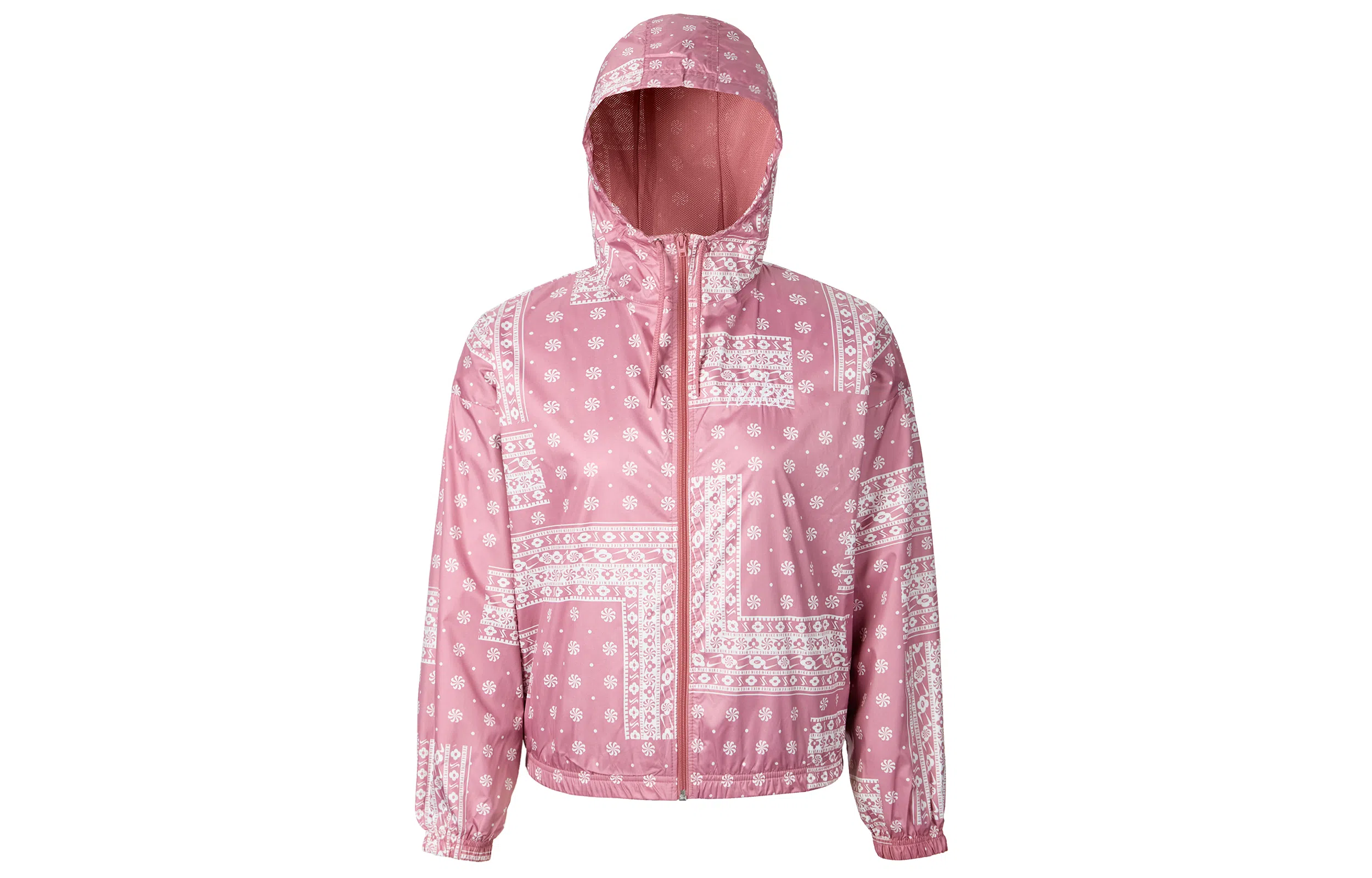 Nike Printed Paisley Hooded Jacket Pink