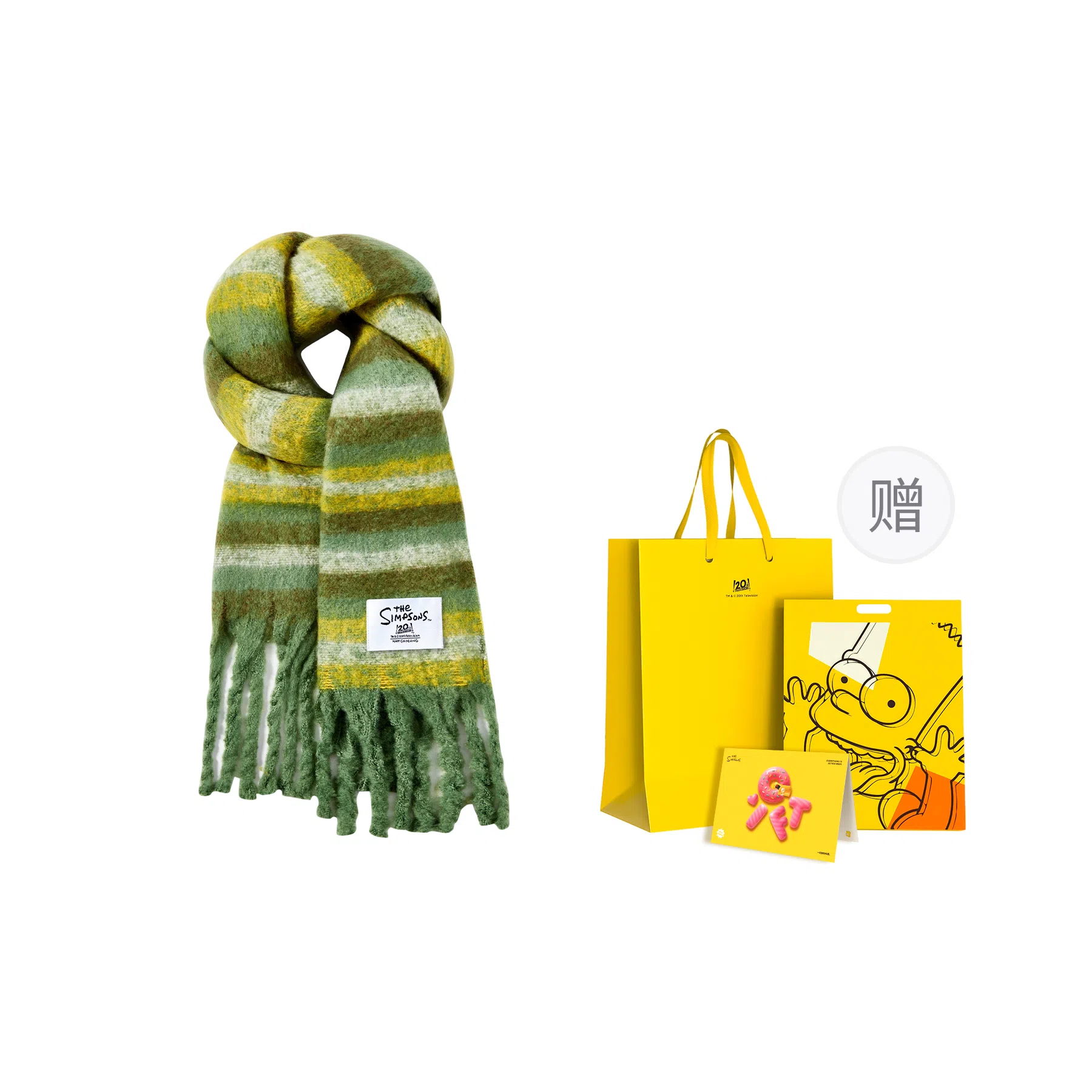 The Simpsons Plaid Gradient Scarf