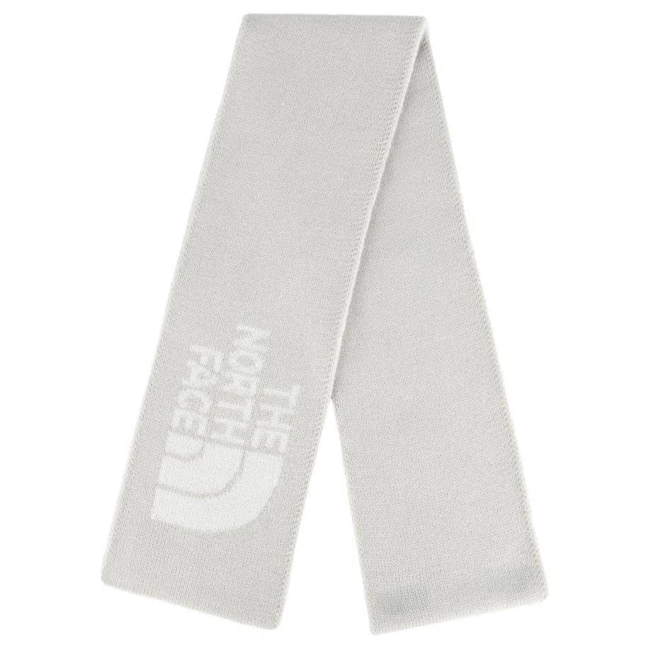The North Face Logo Acrylic Scarf White Sand