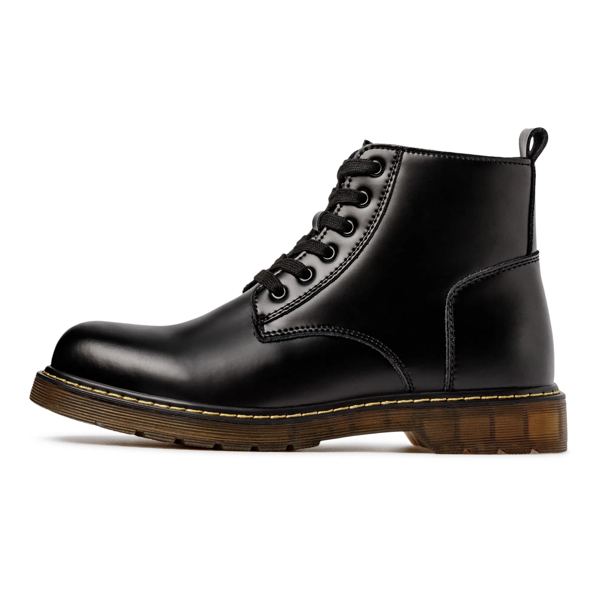 MADEN Classic British Style Platform Boots Black