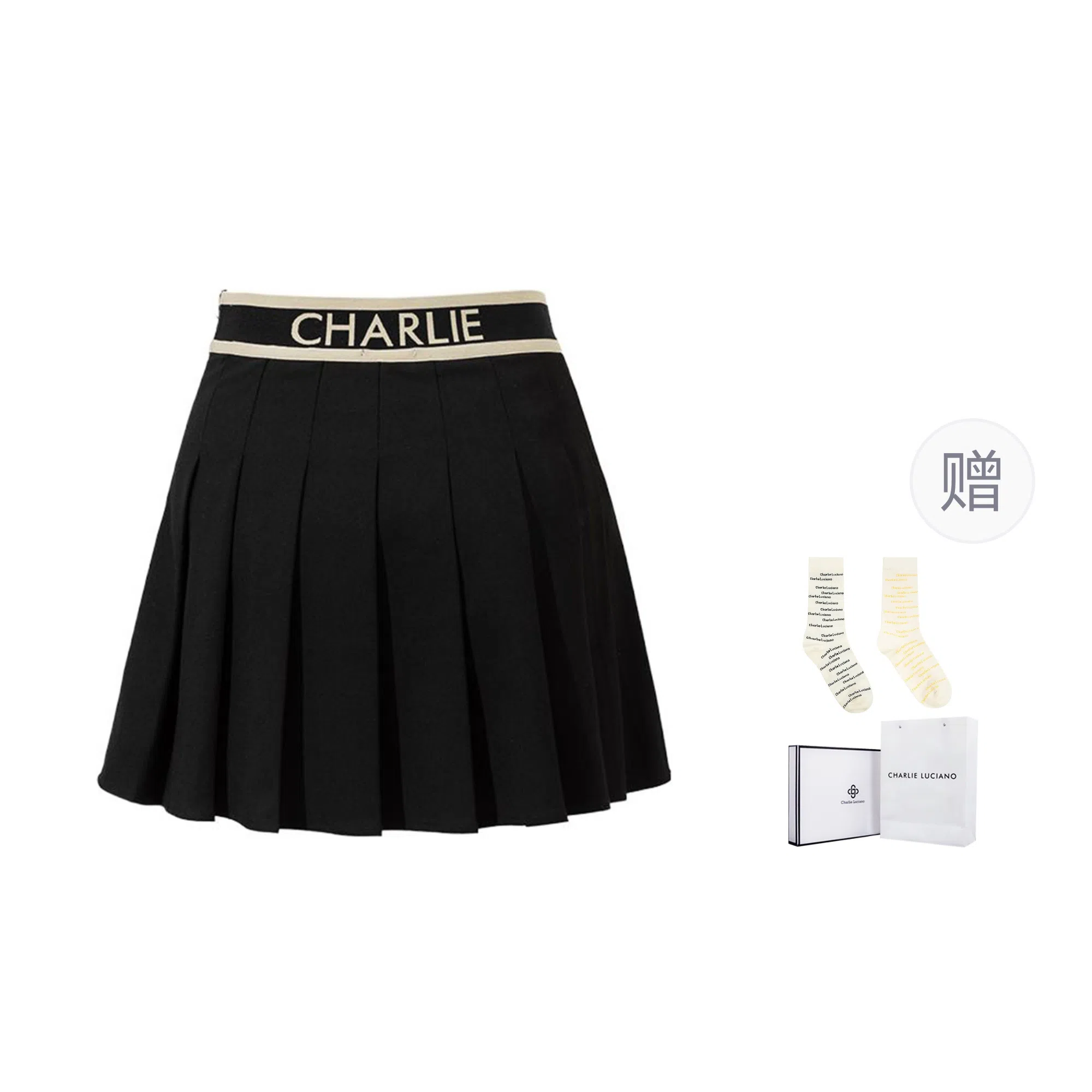 Charlie Luciano Pleated Skirt