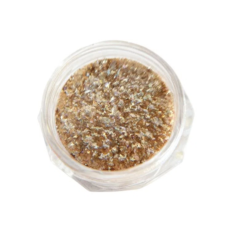 恩妮诗 网红美甲极光冰泊片欧泊碎钻粉梦幻  中梯中长款方型长方长款金色纯色