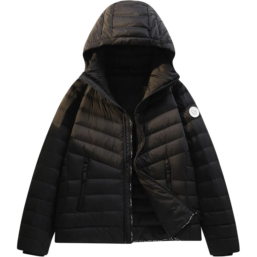 鸭鸭 轻薄休闲保暖连帽短款羽绒服 男女同款