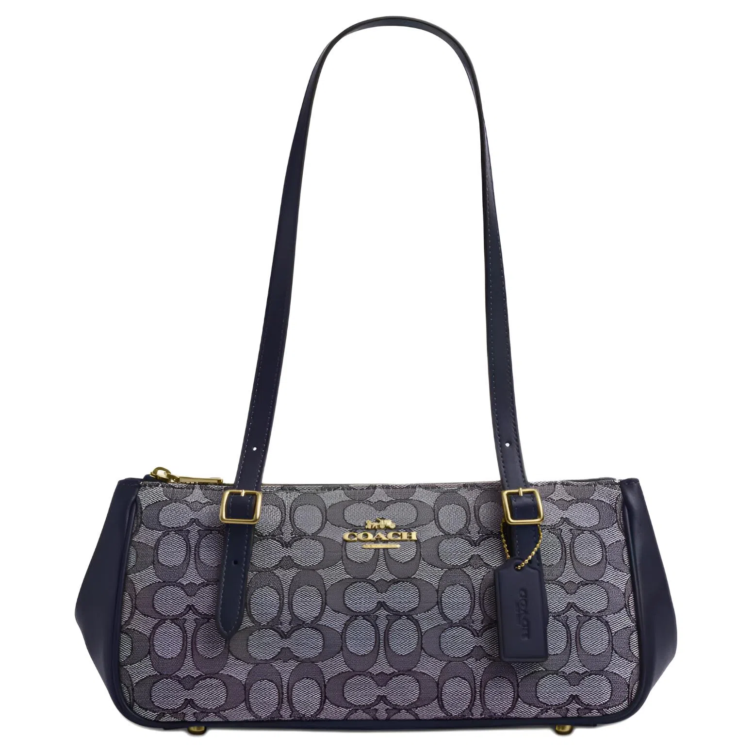 COACH Asher 34 Large Shoulder Bag Blue Gray