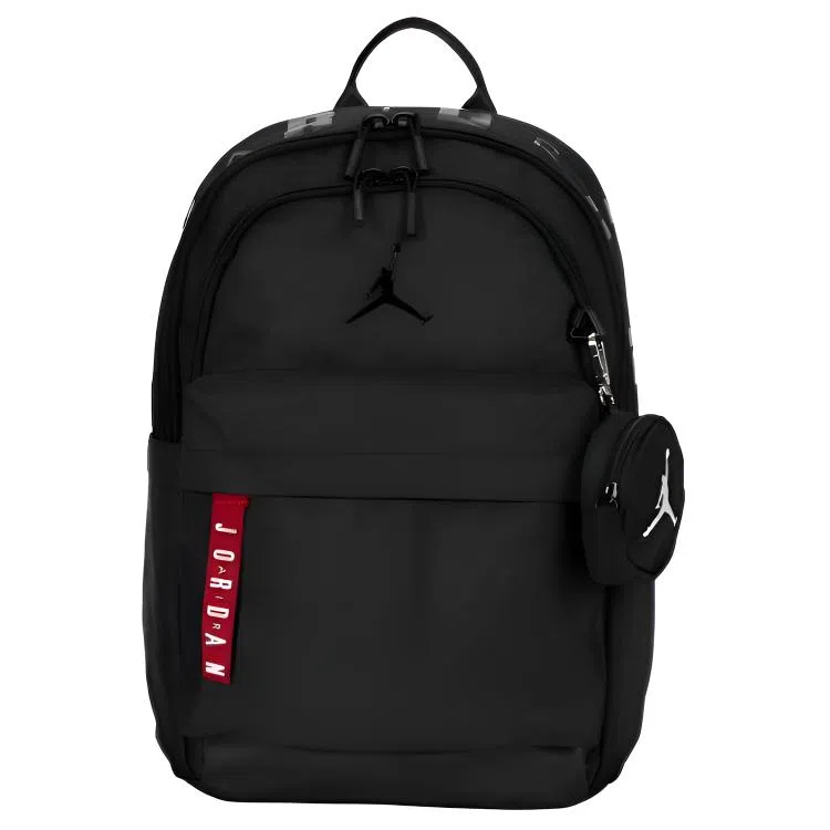 Nike Logo Zipper Backpack Black