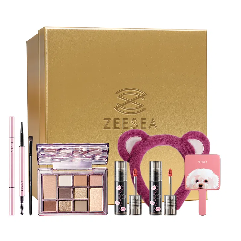 滋色 星光烁烁彩妆礼盒化妆品套盒 易上色自然持久清透气色 眼影盘唇釉唇泥口红眉笔