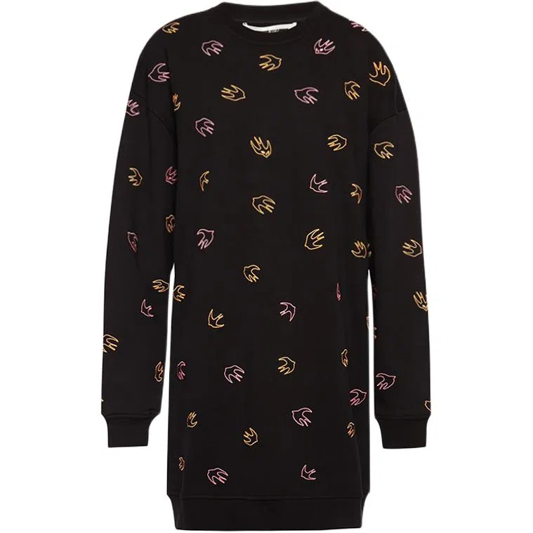McQ Alexander McQueen Long Sleeve Dress Black
