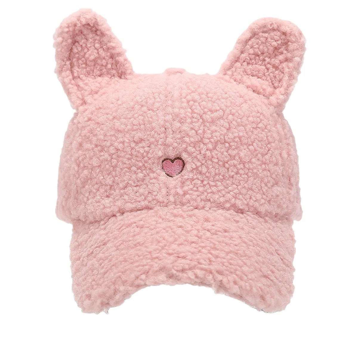 艾佳微 韩国甜美帽子可爱兔耳朵毛绒棒球帽百搭拍照萌萌哒 涤纶 鸭舌帽 男女同款情侣款