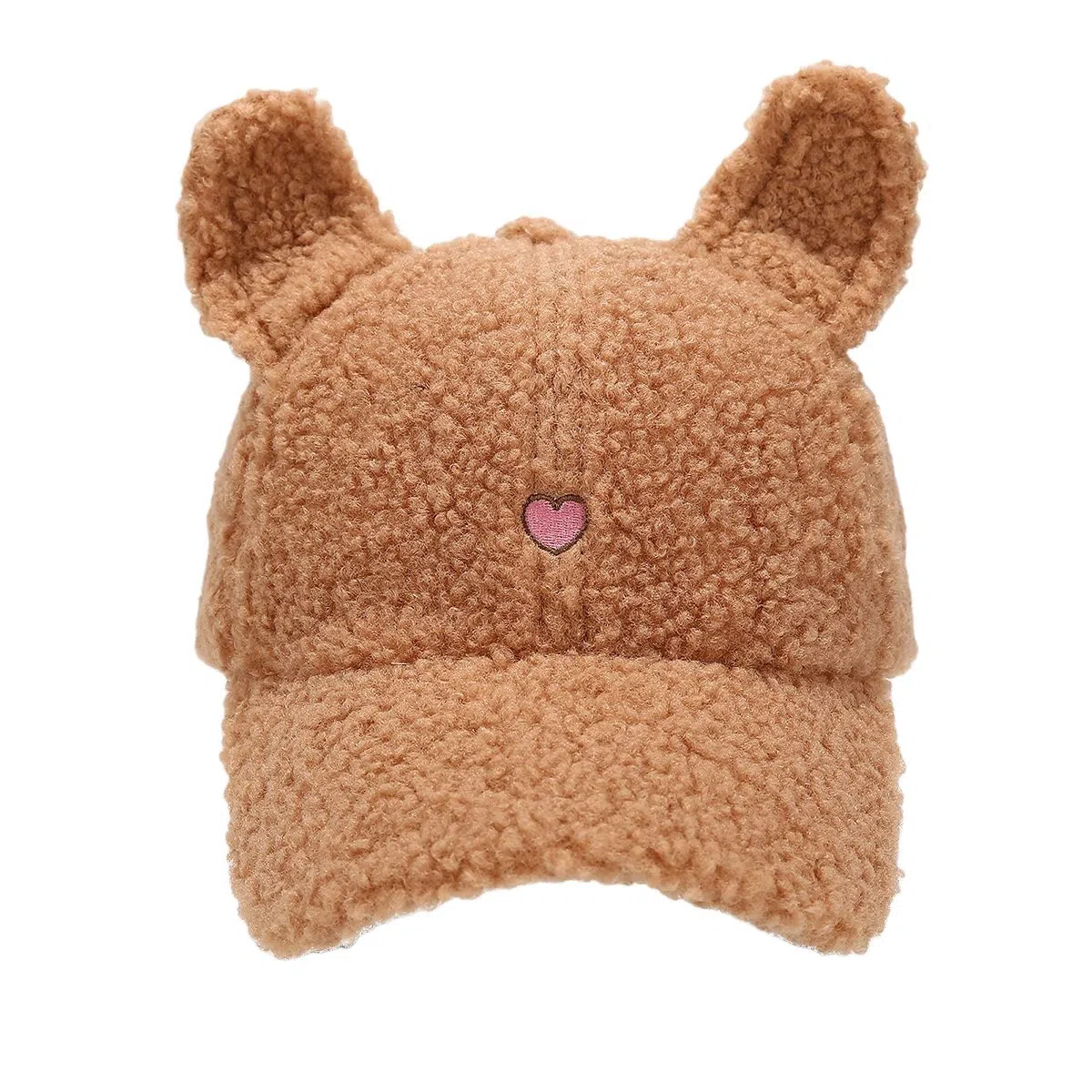 艾佳微 韩国甜美帽子可爱兔耳朵毛绒棒球帽百搭拍照萌萌哒 涤纶 鸭舌帽 男女同款情侣款