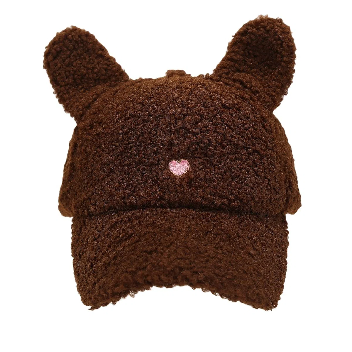 艾佳微 韩国甜美帽子可爱兔耳朵毛绒棒球帽百搭拍照萌萌哒 涤纶 鸭舌帽 男女同款情侣款