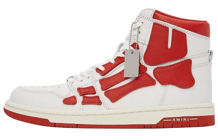 AMIRI Skel-Toe Hi White Red