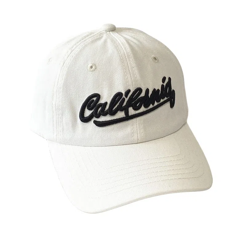 艾佳微 韩系刺绣字母宽檐大头围四季款棒球帽户外遮阳百搭潮流款 棉 鸭舌帽 男女同款情侣款