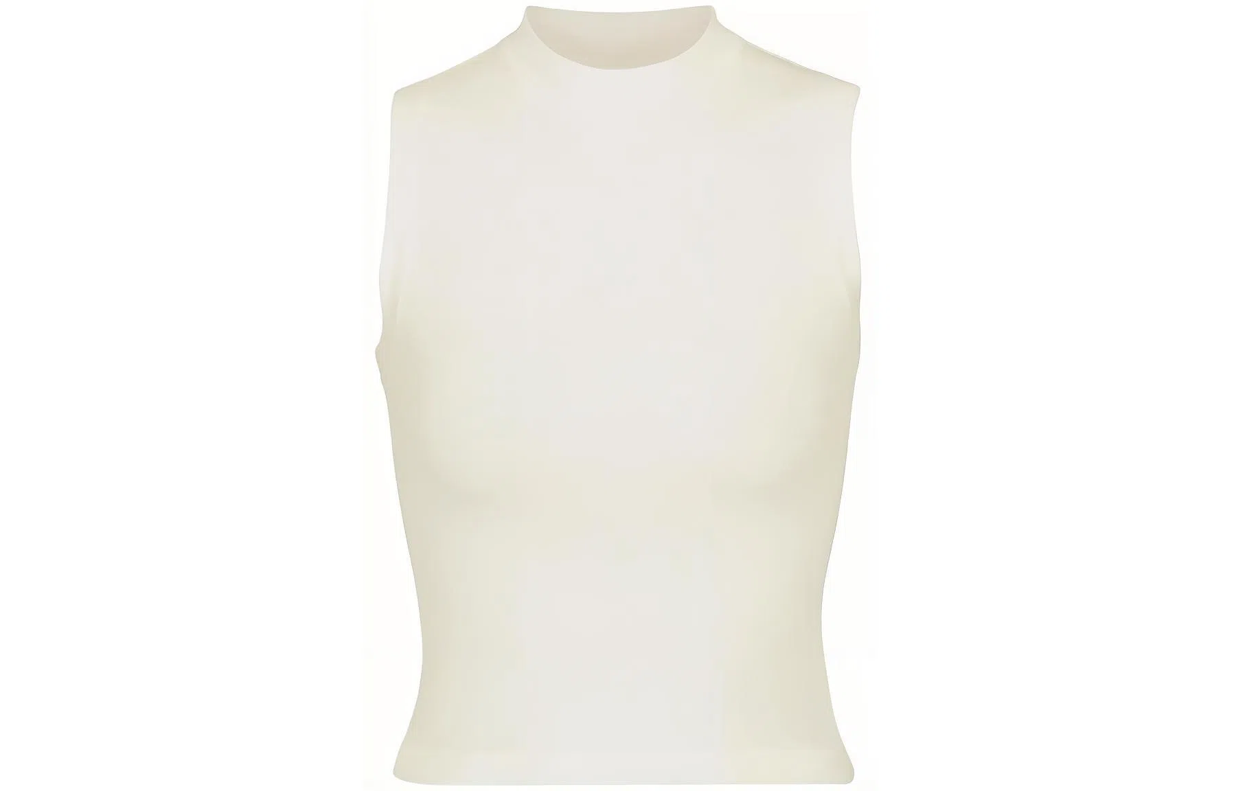 SKIMS Cotton Jersey Mock Neck Tank Bone