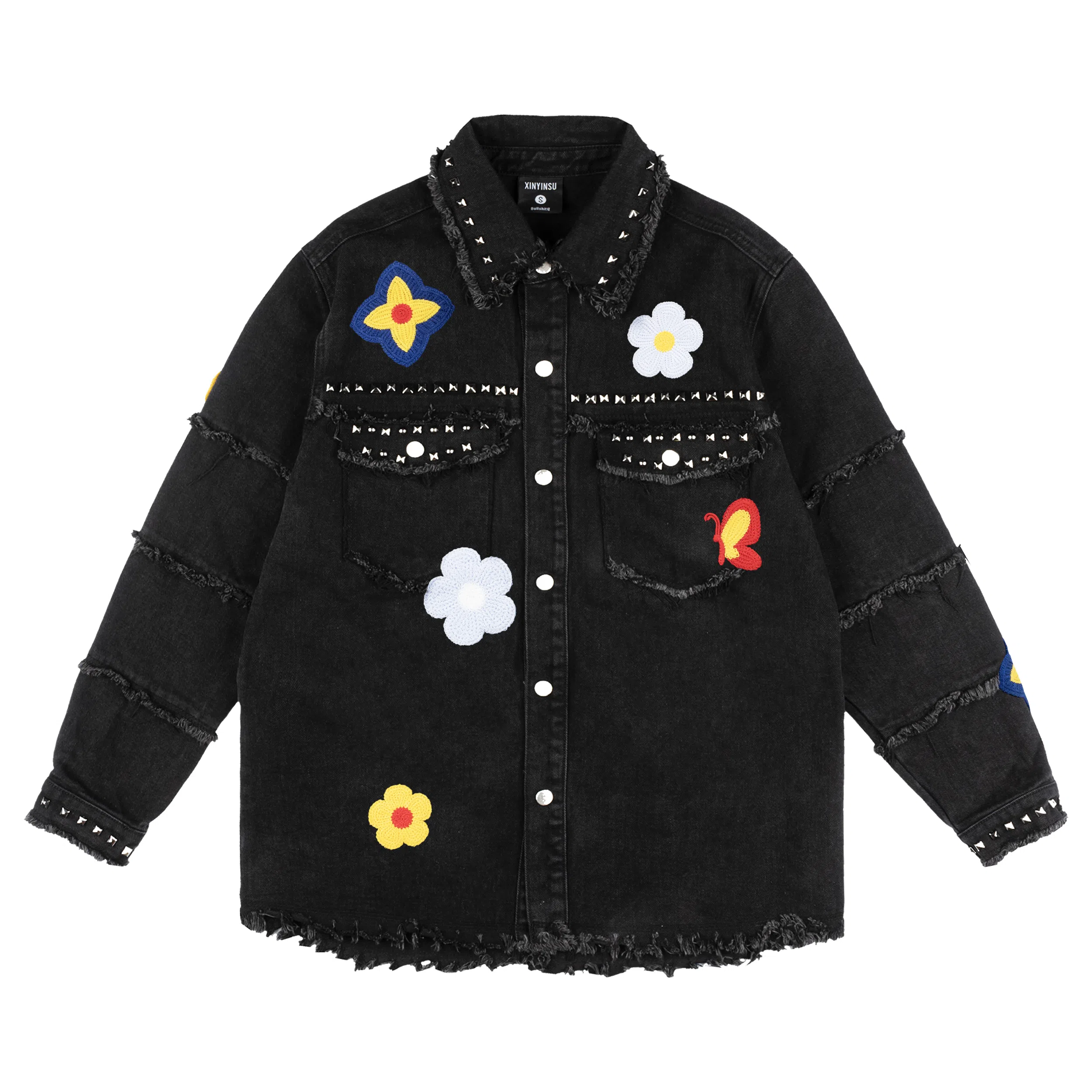 XINYINSU Denim Jacket Black
