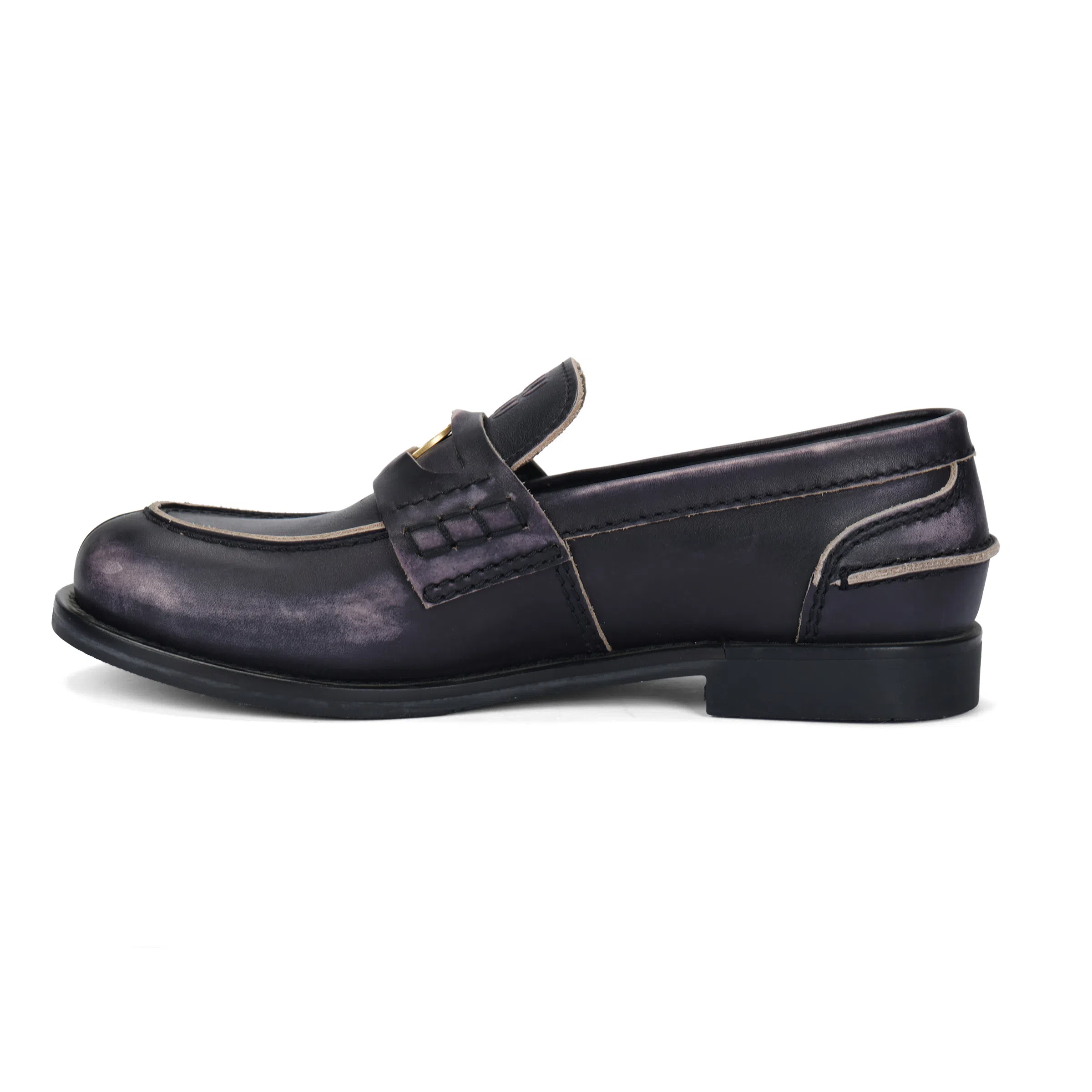 MIU MIU Penny Retro Loafers Blue