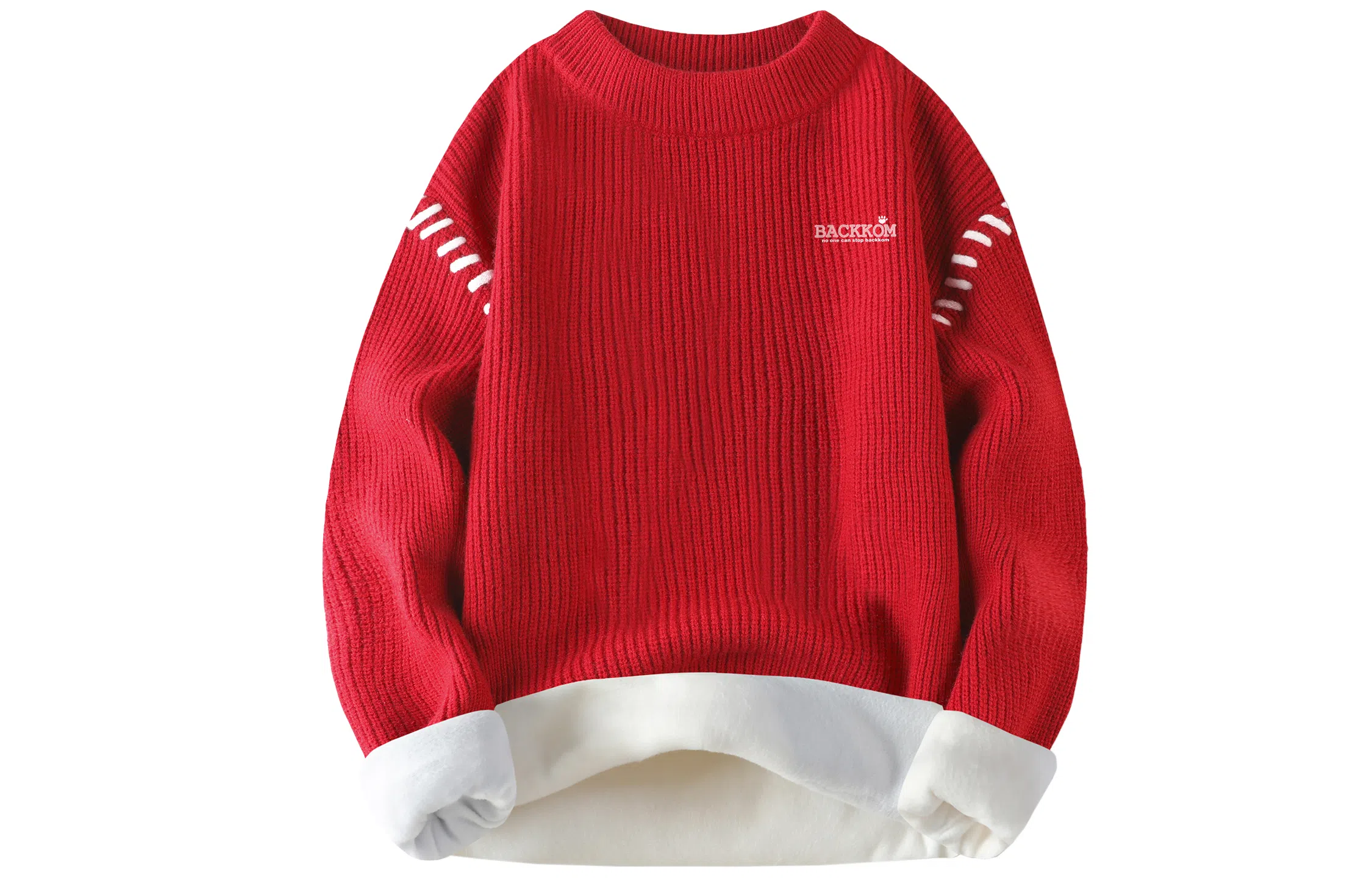 大卫贝肯 美式复古高街基础款圆领套头上衣潮流潮牌休闲宽松内搭打底衫时尚百搭痞帅慵懒风秋冬款长袖毛衣 男女同款